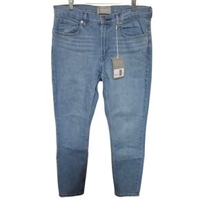 Everlane Authentic Stretch High-Rise Skinny Ankle Jeans Light Blue Wash 30 Ankle